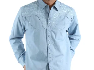 Men's Scully Gunfighter Embroidered Western Shirt.