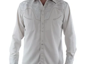 men's floral embroidered western shirts