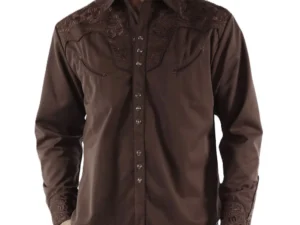 men's floral embroidered western shirts