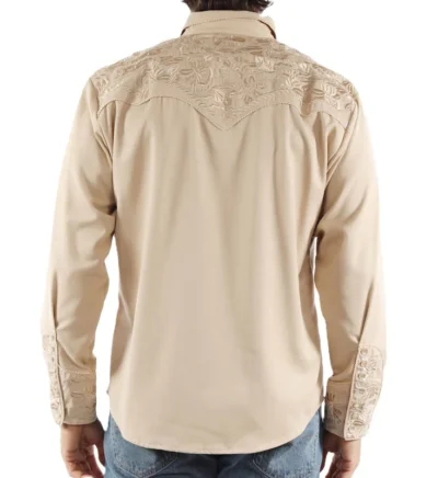 men's floral embroidered western shirts