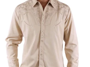 men's floral embroidered western shirts