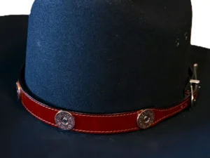 brown leather shotgun shell cowboy hat band