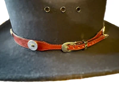 brown leather shotgun shell cowboy hat band