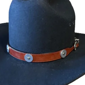 brown leather shotgun shell cowboy hat band