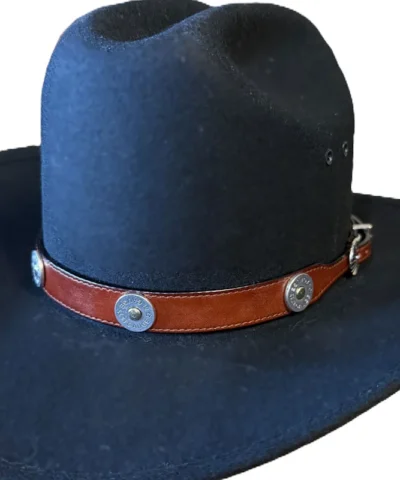 brown leather shotgun shell cowboy hat band