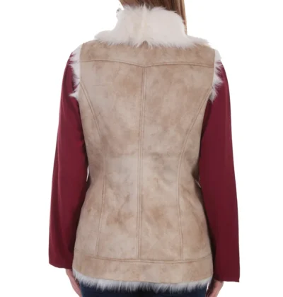 women's fur collar vest