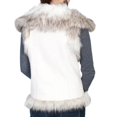 women's fur collar vest