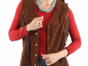 Women's suede western vest