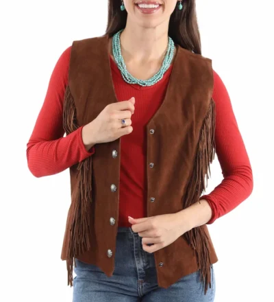 Women's suede western vest