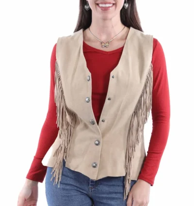 Women's suede western vest