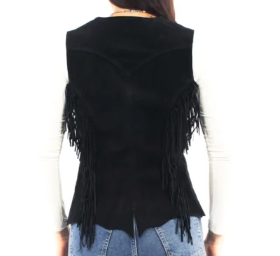 Women's suede western vest