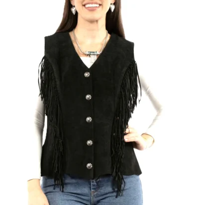 Women's suede western vest