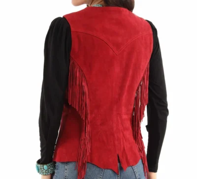 Women's suede western vest