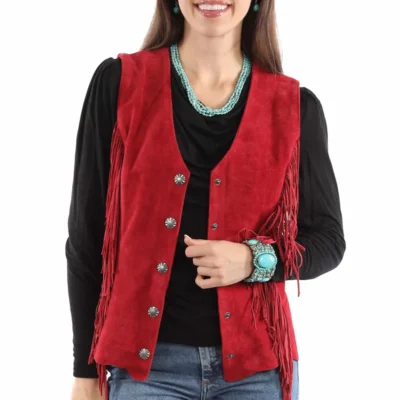 Women's suede western vest