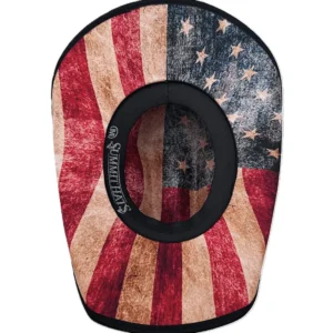 USA Flag Bottom Cowboy Hat - Black Felt with Silverton Crown