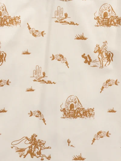Kids Short sleeve Western Shirt with cowboy print