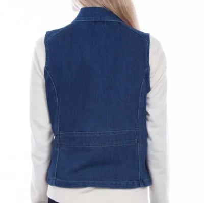 women's denim vest