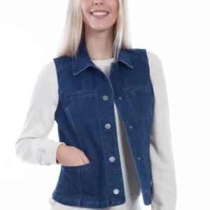 women's denim vest
