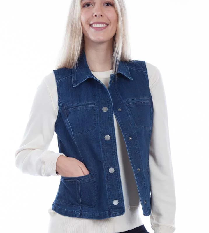 women's denim vest