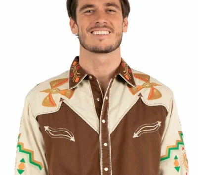 Men's thunderbird embroidered shirt