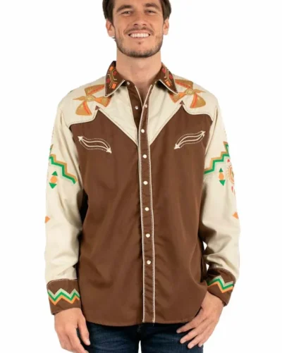 Men's thunderbird embroidered shirt