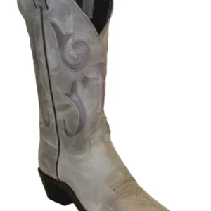USA MADE Women's Western Cross grey and purple lilac Leather Cowboy Boots
