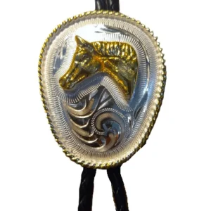 Horsehead western bolo tie