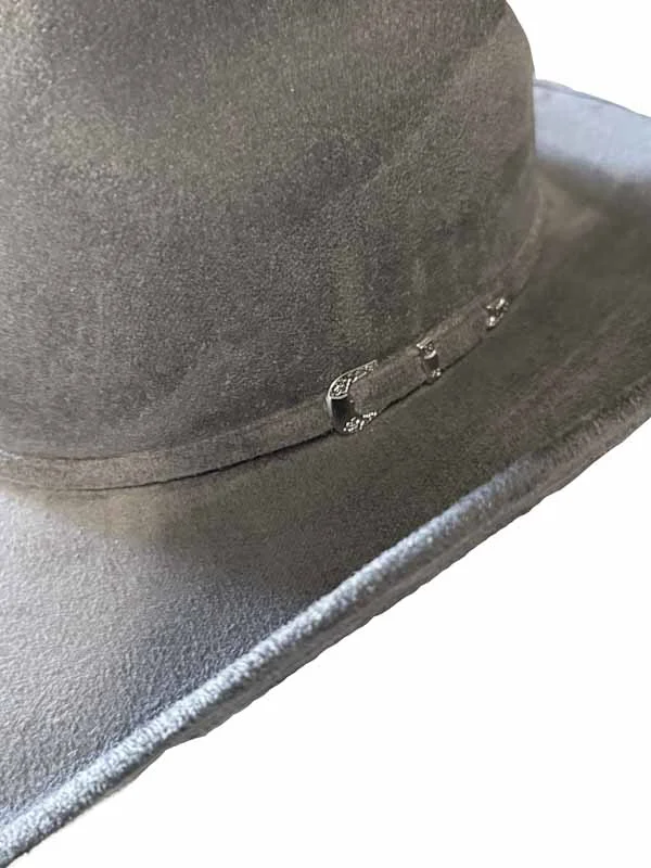 Kids Grey Vegan Suede Silverton Cowboy Hat 2 Vegan suede cowboy hats