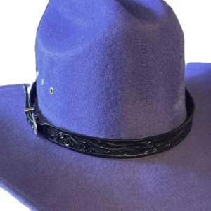 Tooled Leather Cowboy Hat Band