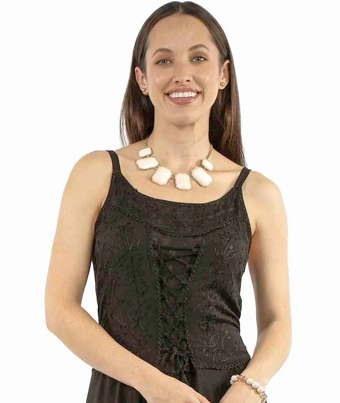 Scully Women's Western Embroidered Handkerchief Dress - Black Rayon 3 Scully Women's Western Embroidered Handkerchief Dress black