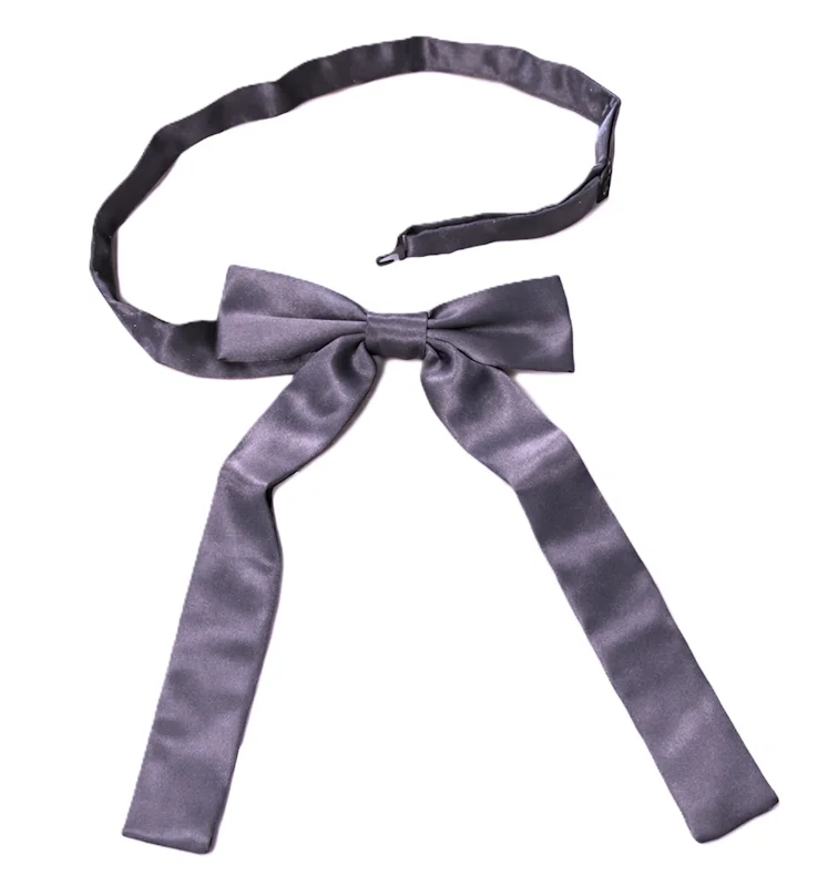 6.5" Charcoal Grey Kentucky Colonel Bow Tie - Adjustable Fit - USA Made 1 6.5" Charcoal Grey Kentucky Colonel Bow Tie - Adjustable Fit - USA Made